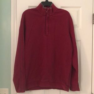 Size L Ashworth maroon half zip sweater